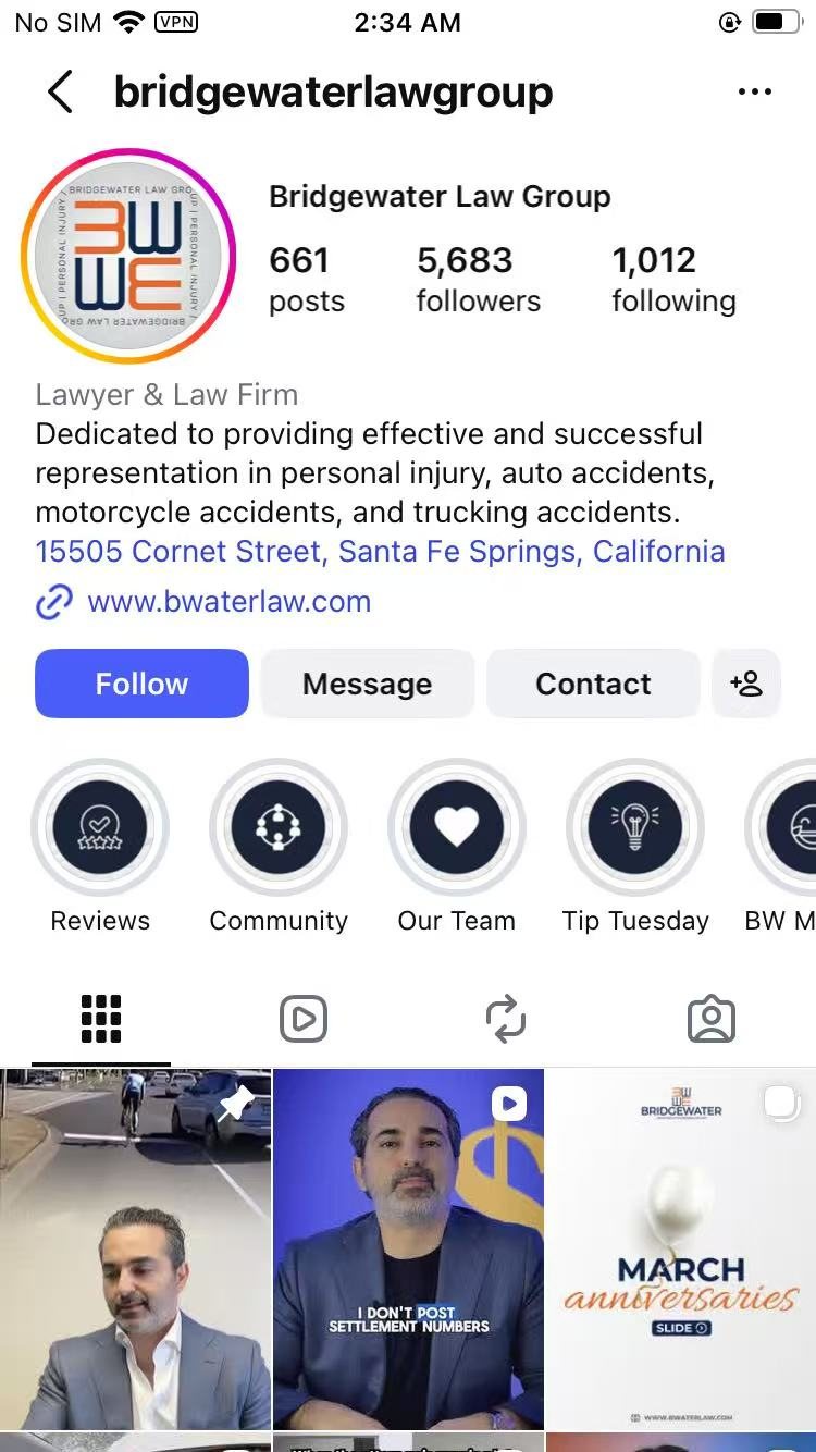Bridgewater Law Group on Instagram