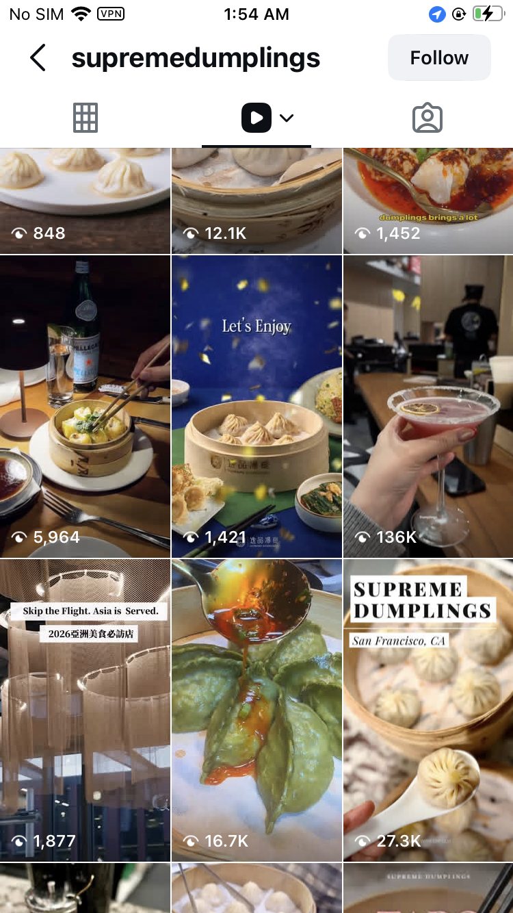 Supreme Dumplings on Instagram
