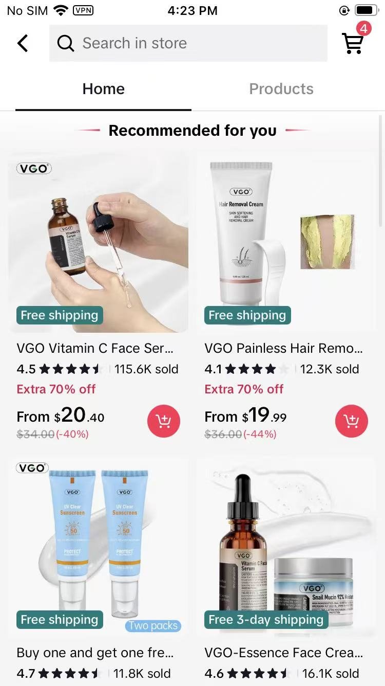 VGO Beauty on TikTok Shop
