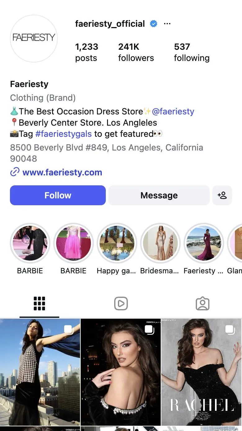 Faeriesty social account